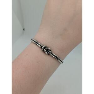 James Avery Sterling Silver Double Lovers’ Knot Bracelet 6.25" Retired